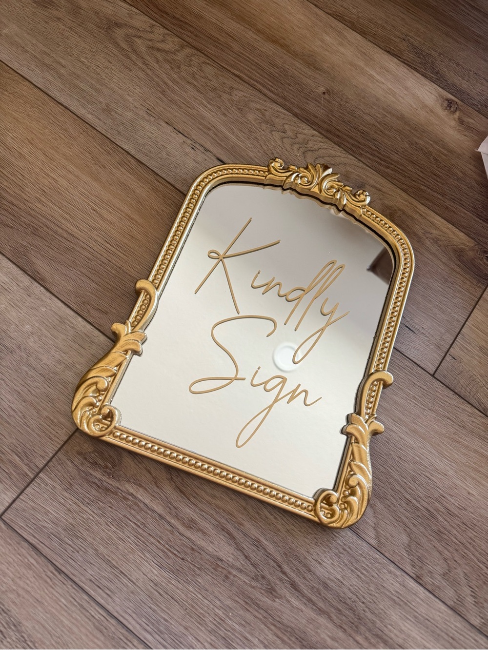 'Kindly Sign' Decorative Mirror Sign